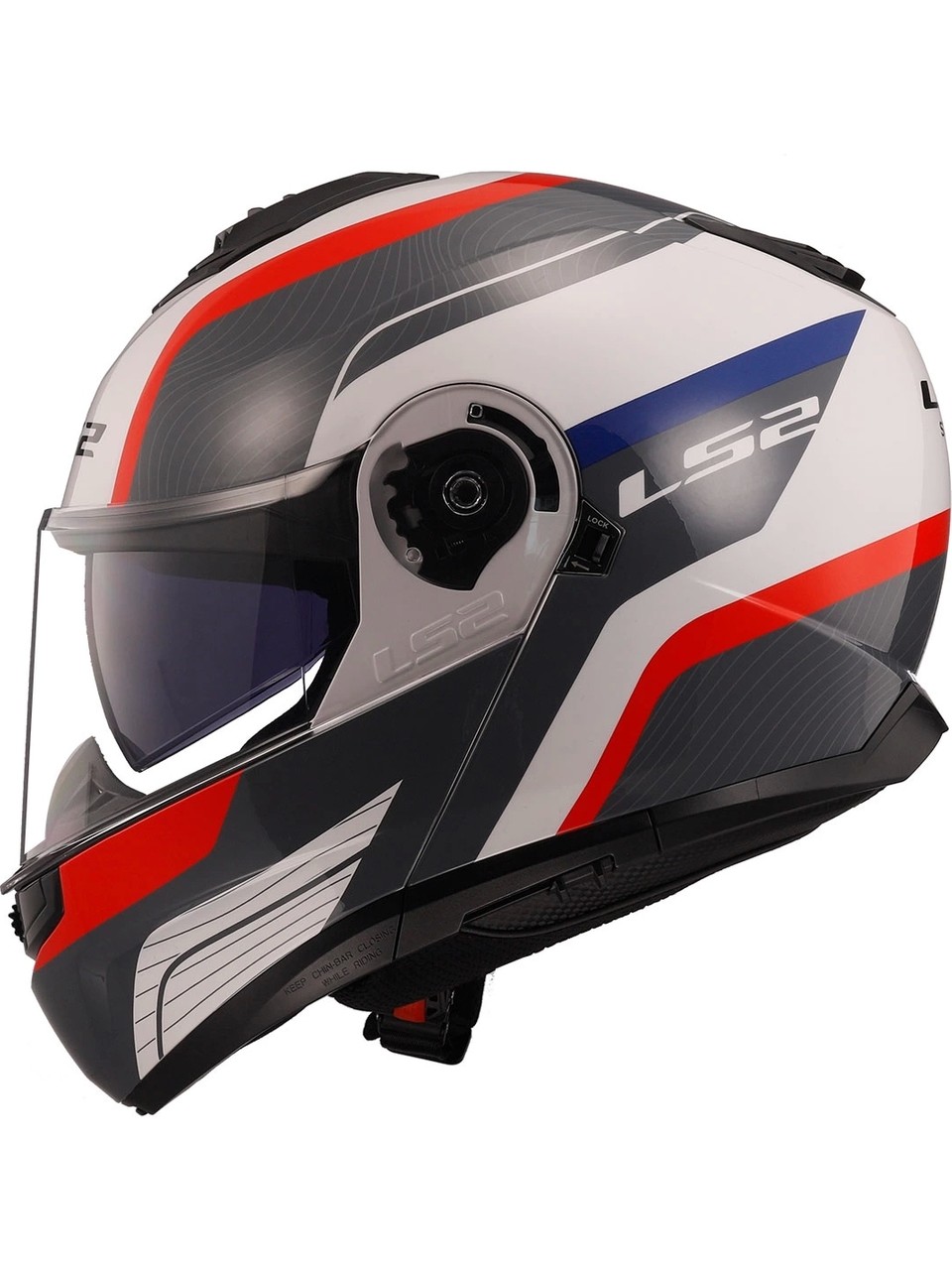 LS2 STROBE 2 MONZA SİYAH-BEYAZ-KIRMIZI KASK